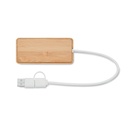 Hub USB a 3 porte in bamboo - 2