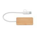 Hub USB a 3 porte in bamboo - 3
