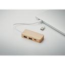 Hub USB a 3 porte in bamboo - 7