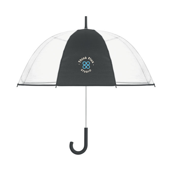 ⌀102cm/23″ ombrello trasparente con manico curvo. - 4