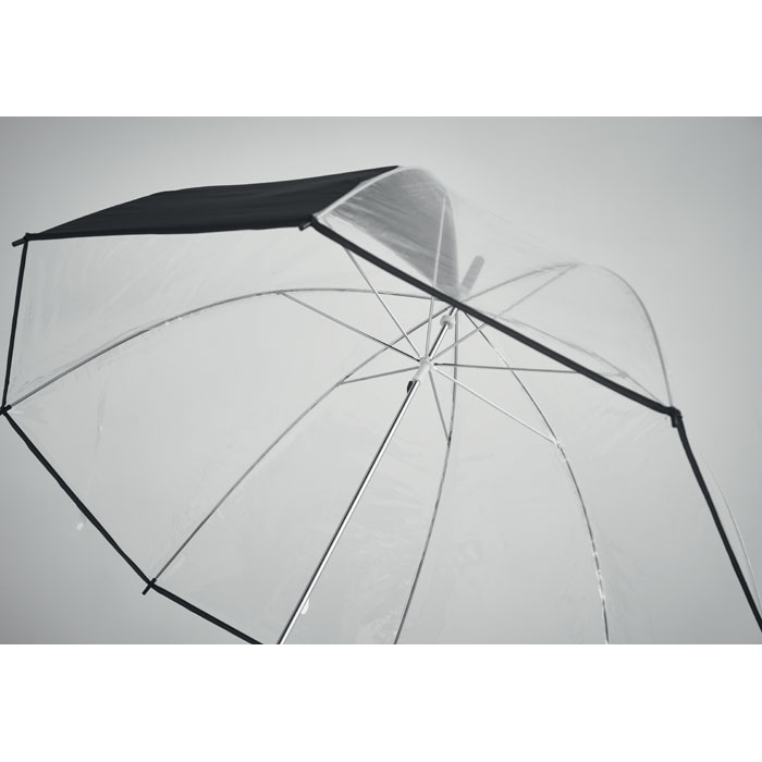⌀102cm/23″ ombrello trasparente con manico curvo. - 5