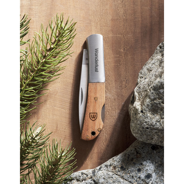Coltello pieghevole in acacia - 5