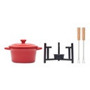 Set fonduta in ceramica 300 ml - 2