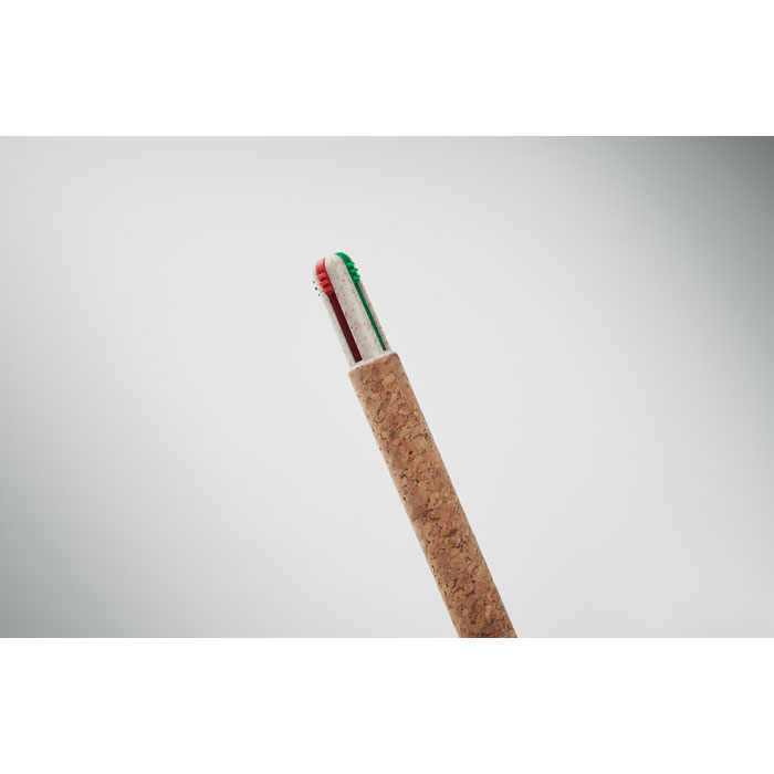Penna a sfera in sughero con inchi - 2