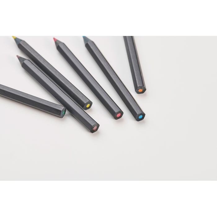 Set 6 matite colorate nere - 4
