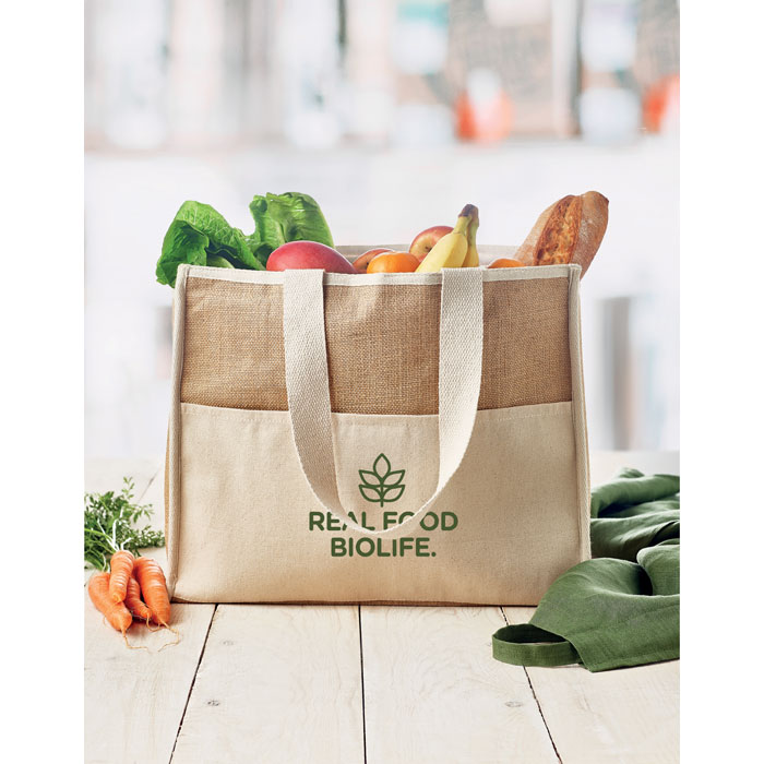 Shopper in tela e juta - 5