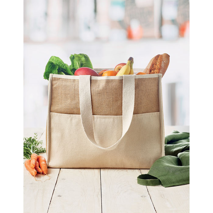 Shopper in tela e juta - 6