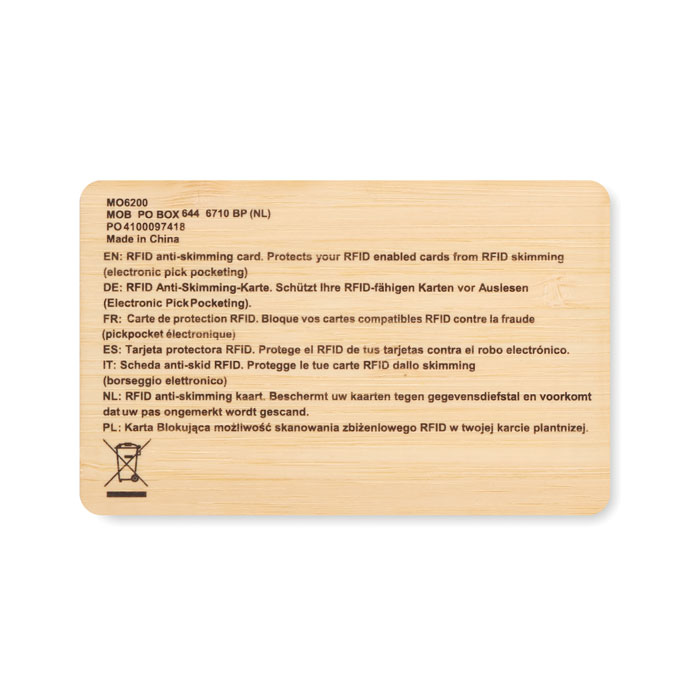 Scheda RFID in bamboo - 2