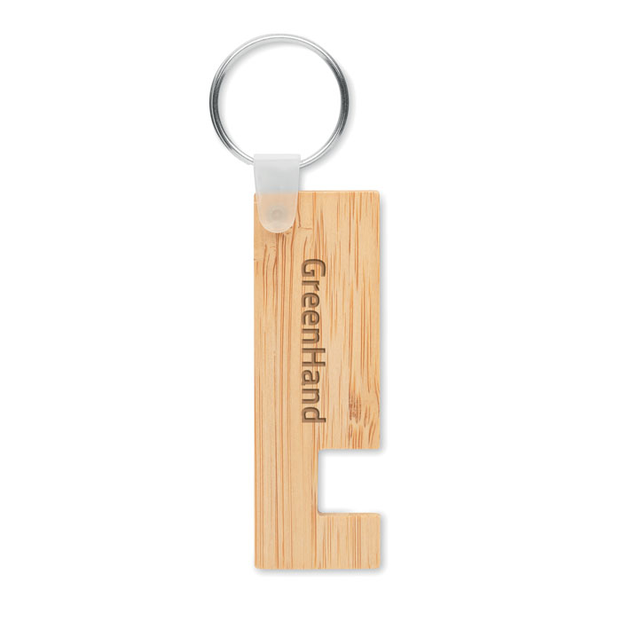 Supporto in bamboo e portachiav - 4