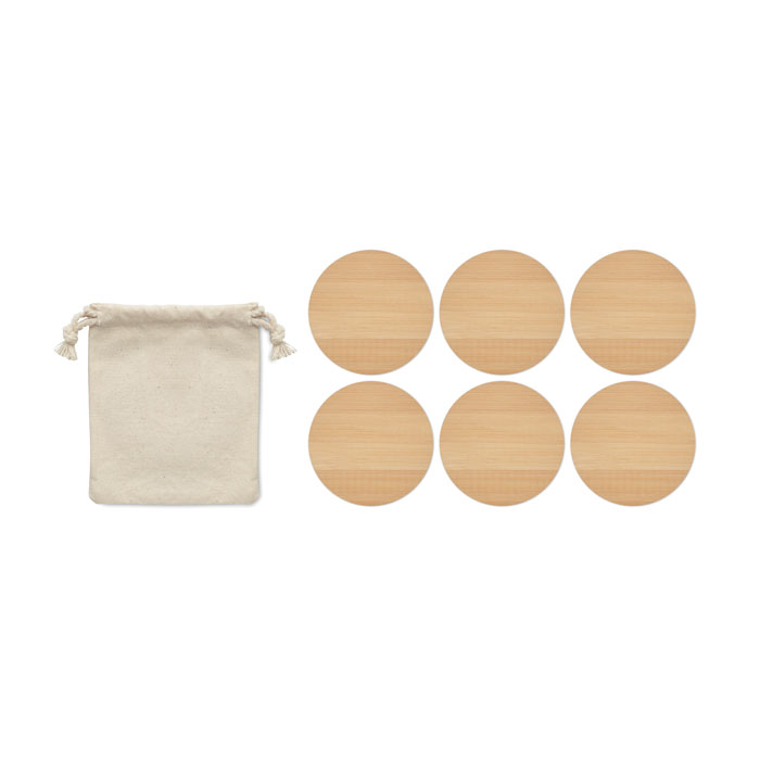 Set di 6 sottobicchieri di bamb - 2