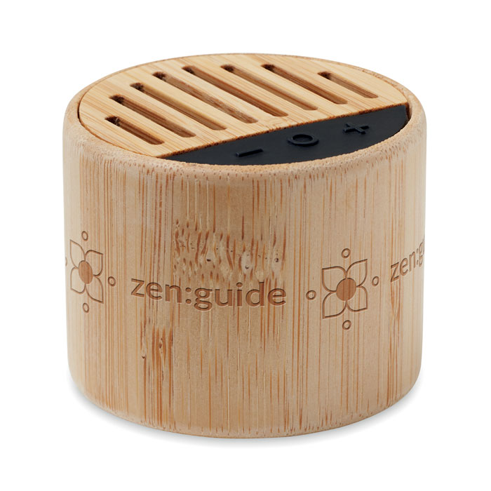 Speaker wireless tondo in bambù - 3