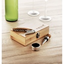 Set vino con scatola in bambu - 4