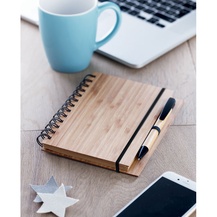 Notebook in bamboo con penna - 4
