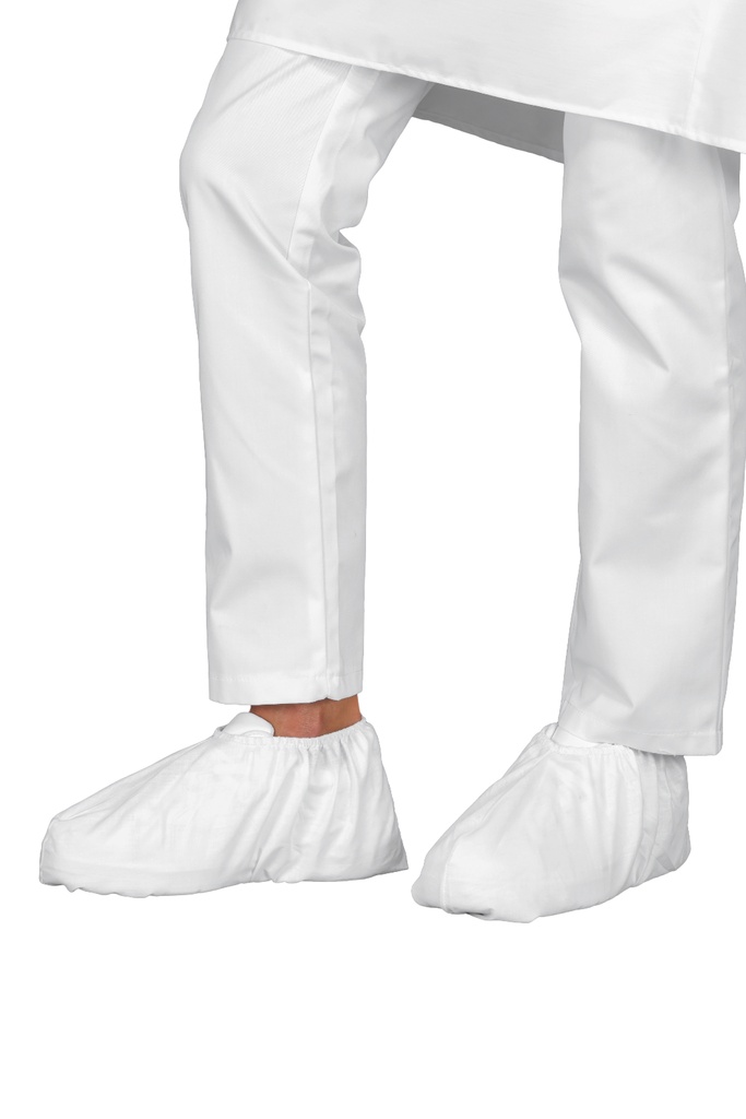 Copriscarpa Monouso Unisex Bianco - 65% Poliestere 35% Cotone