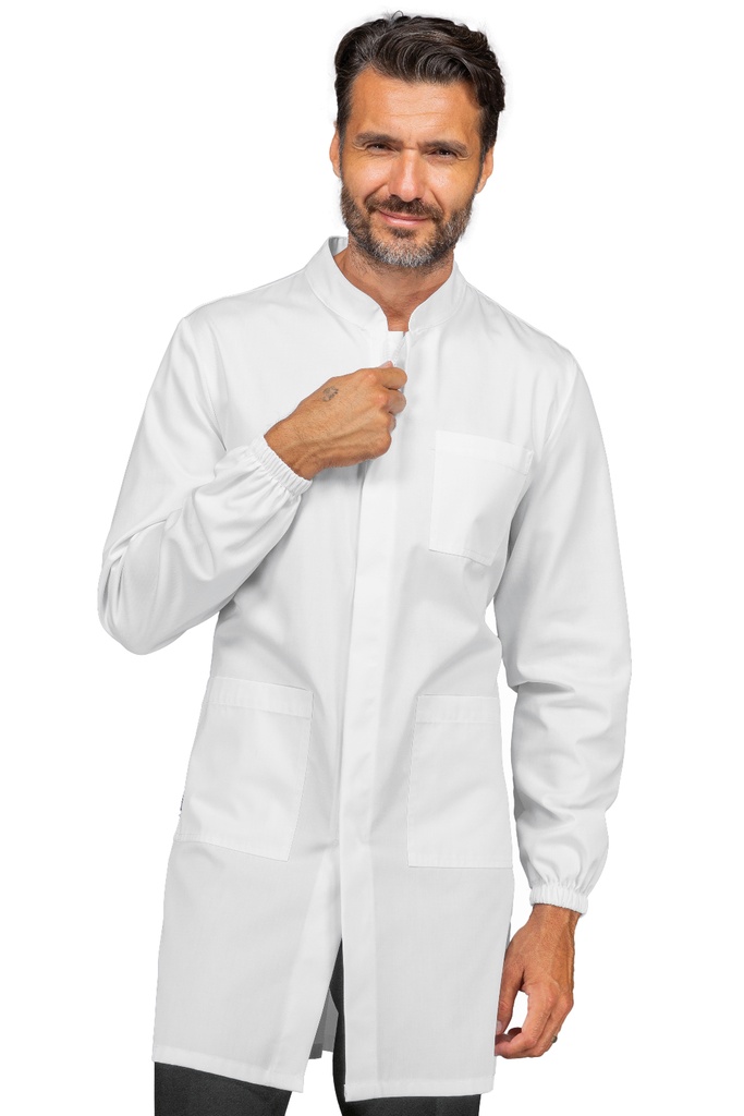 Camice Dover con cerniera- Isacco - Manica Lunga - 65% Poliestere 35% Cotone