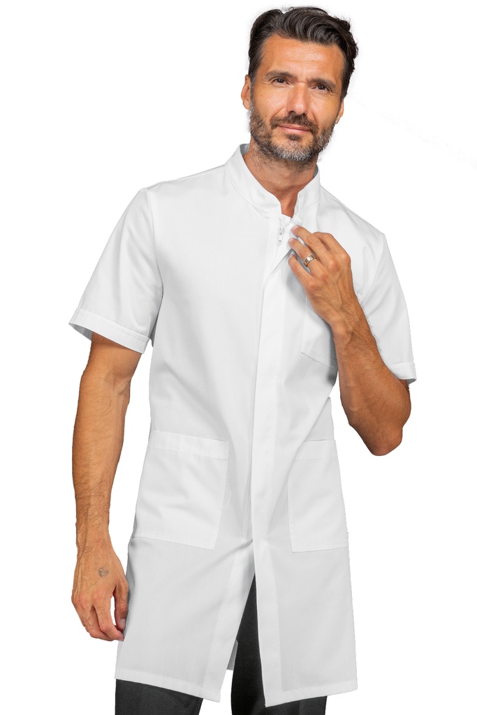 Camice Dover con cerniera- Isacco - Mezza Manica - 65% Poliestere 35% Cotone