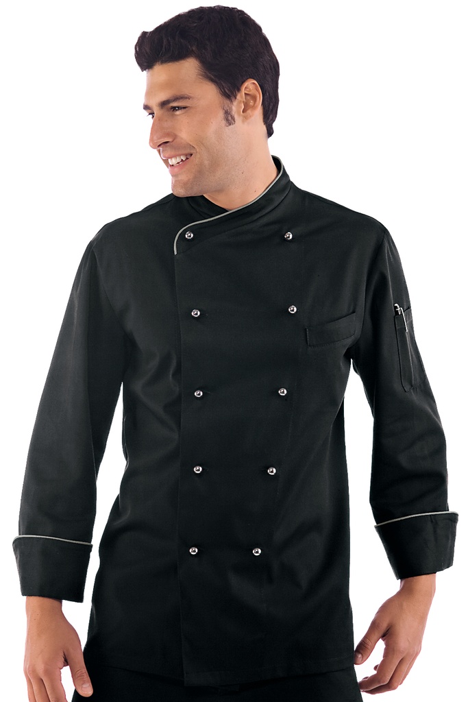 Giacca Cuoco Giza - Manica Lunga - 65% Poliestere 35% Cotone