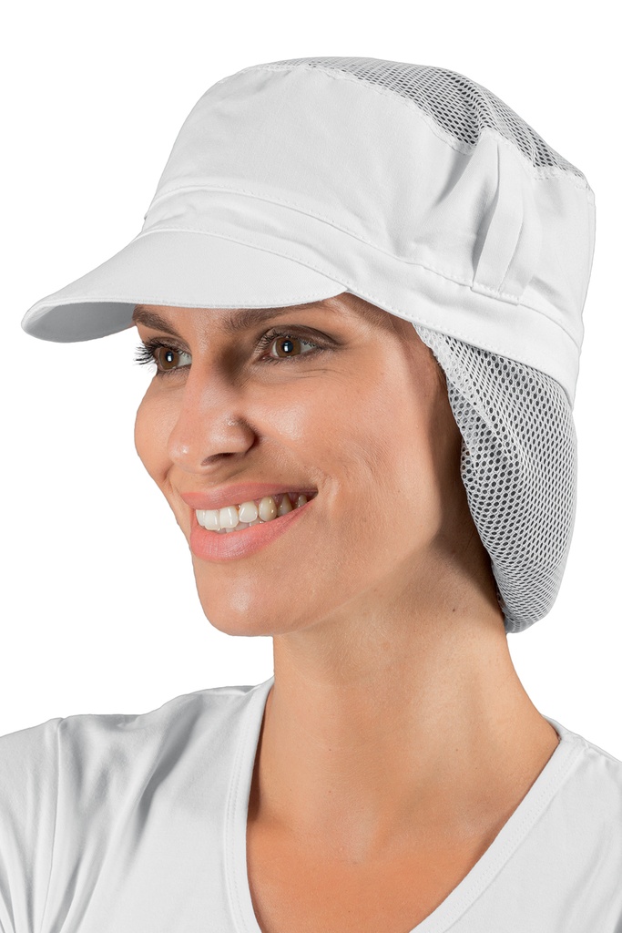 Cappello Charly con rete per capelli- Isacco - 100% Cotone