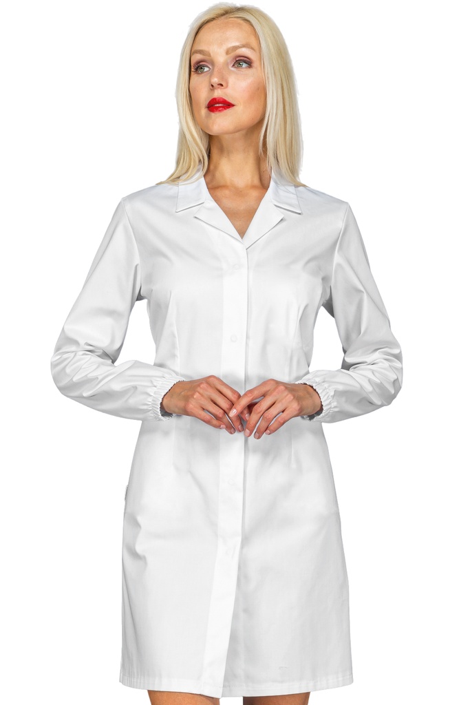 Camice Donna Singapore Bianco - Manica Lunga - 100% Cotone
