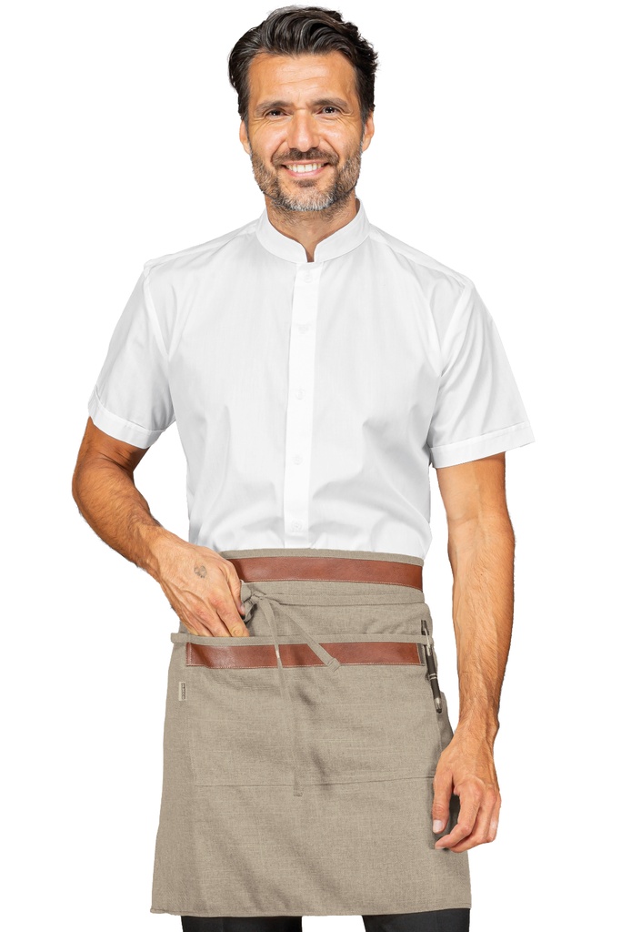 Grembiule Leonida con inserti in pelle - 100% Poliestere
