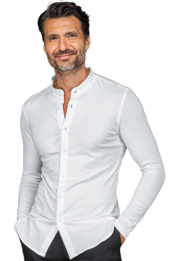Camicia Unisex Portorico Jersey - Manica Lunga - 97% Cotone 3% Spandex