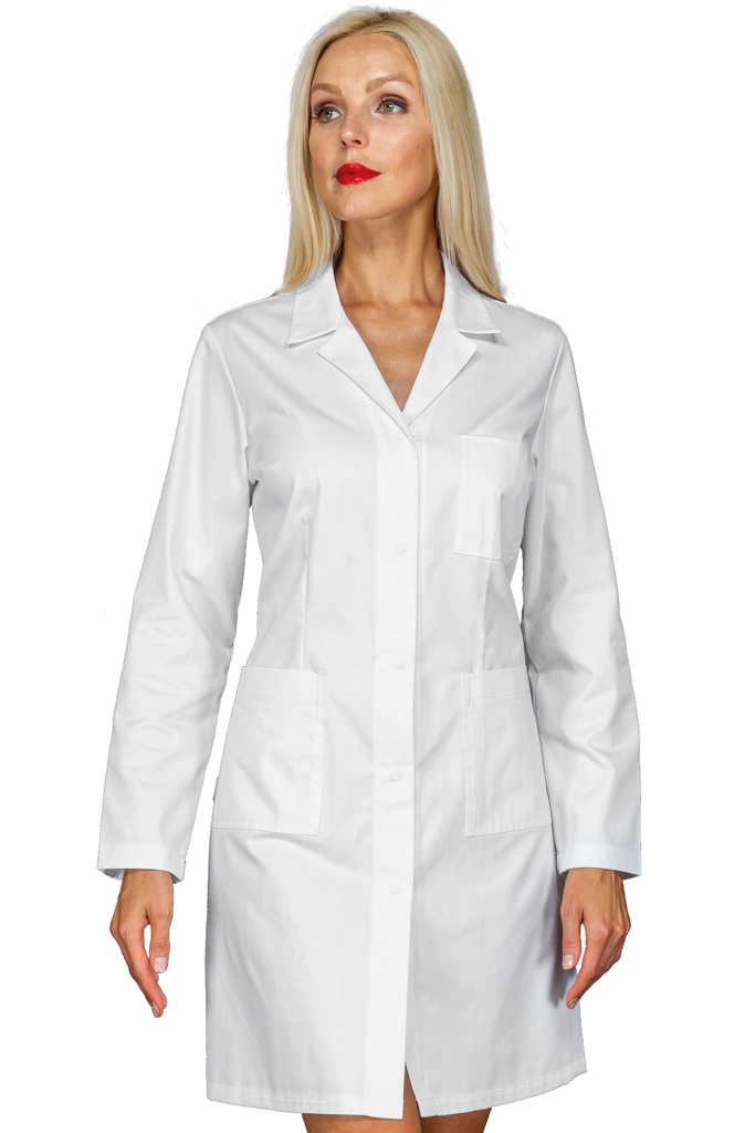 Camice Donna Singapore Bianco Senza elastico ai polsi - Manica Lunga - 100% Cotone