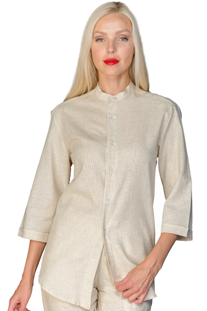 Camicia Unisex Detroit Stretch - Manica 3/4 - 60% Cotone 40% Lino