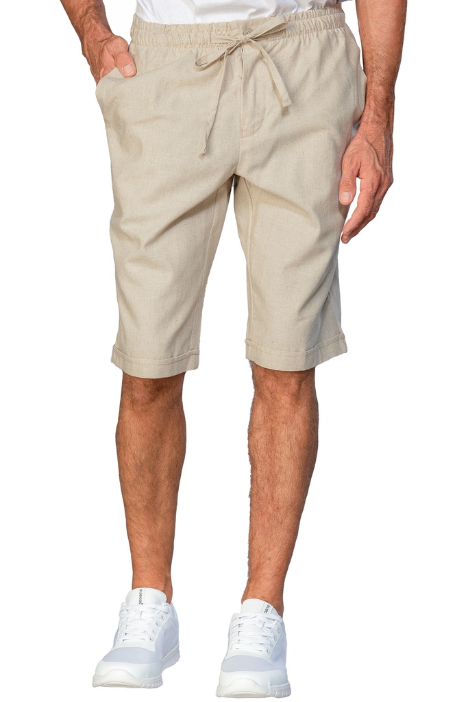 Pantaloncino slim zip unisex - 60% Cotone 40% Lino