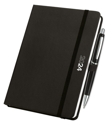 [MG-05686] AGENDA C/ELASTICO F.TO 15x21 GIORNALIERO (Nero)