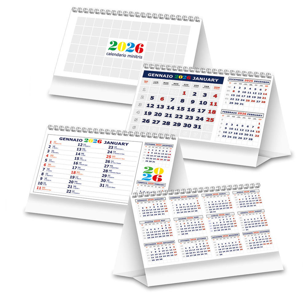 OLANDESE DA TAVOLO "MINITRIS"13Fg.F.to 19x14,5 CON LOGO UN COLORE