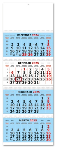 [MG-06173] OLANDESE QUADRITTICO "4SPIRALI" F.to 32,5x90 (AZZURRO)