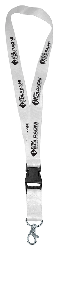 LAYNARD/PORTABADGE BIANCO-spessore 1mm.-CM.93x2