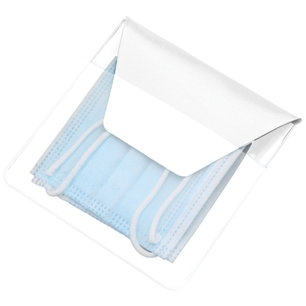 CUSTODIA X MASCHERINA 2TASCHE PVC+CRISTAL