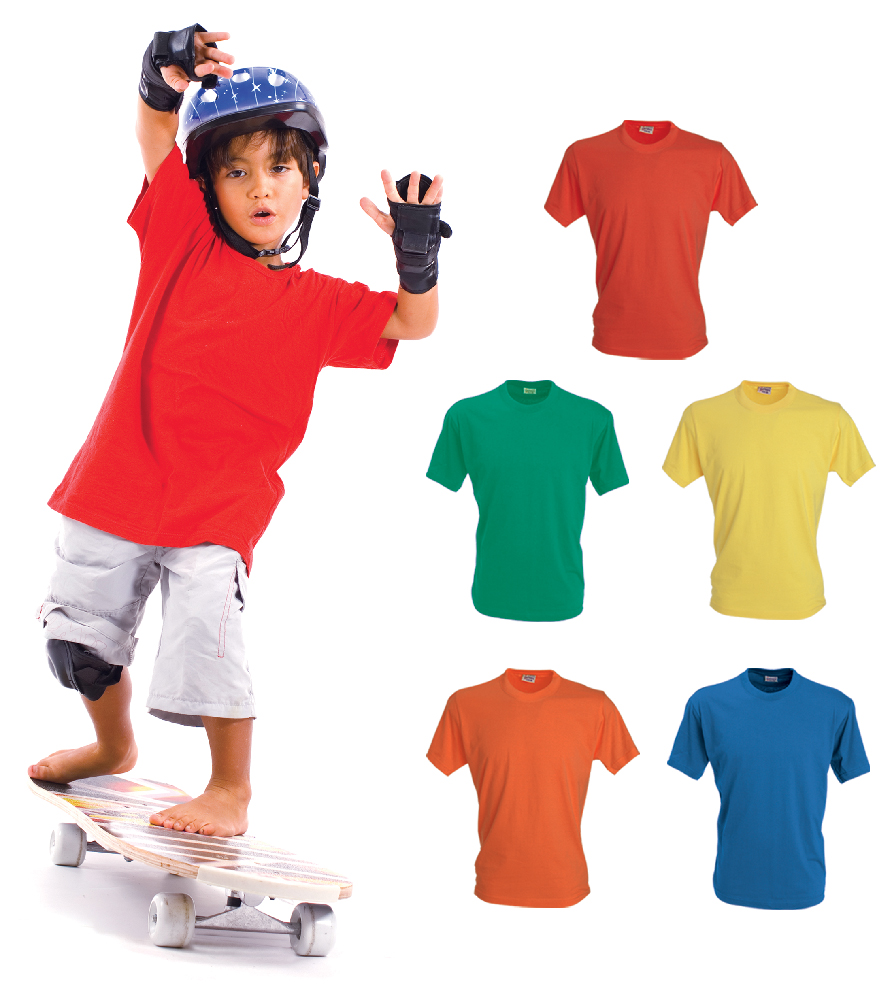 T-SHIRT "COTTON CLUB" BIMBI COLORATA 145GR.