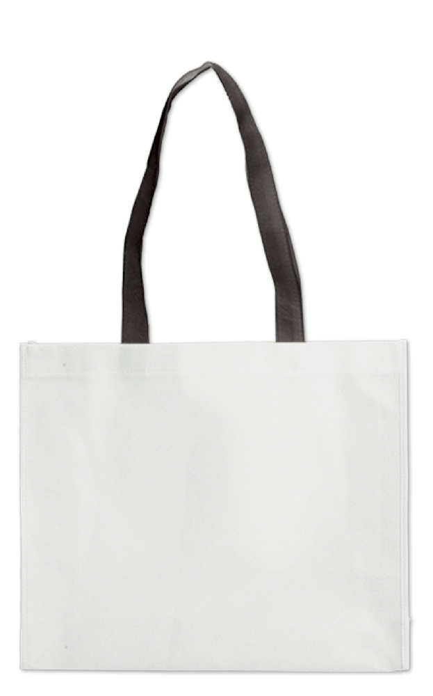 BORSA BIANCA TNT CM.40x35x12 MANICI COLORATI LUNGHI