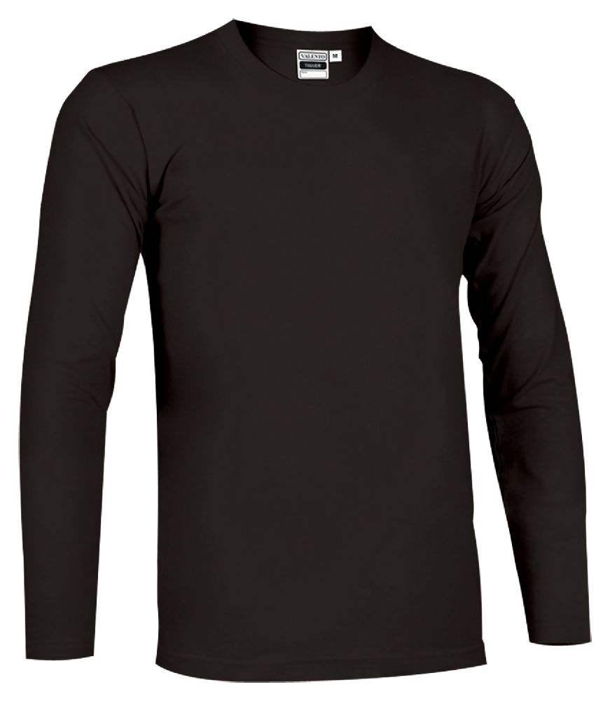 T-SHIRT ADULTI MANICA LUNGA COTONE COLORATO 160GR/MQ