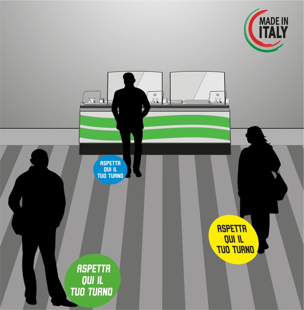 KIT 3 CERCHI ADESIVI "DISTANZA DI SICUREZZA"