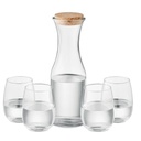 Set bicchieri e caraffa in vetr