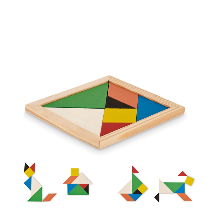 Puzzle Tangram in legno