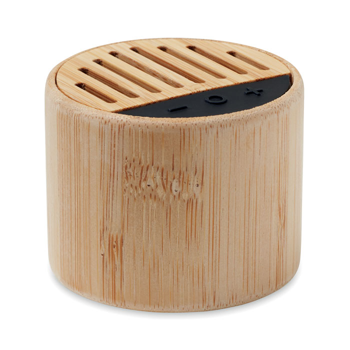 Speaker wireless tondo in bambù