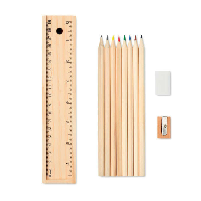 Set 12 penne in box di legno