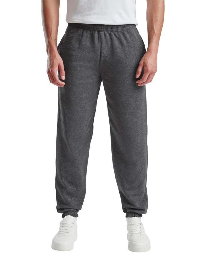 PANTALONI FELPATI CON ELASTICO ALLA CAVIGLIA