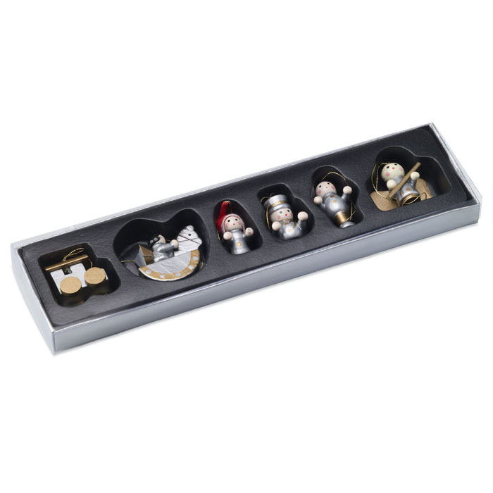 Set 6 decorazioni natalizie