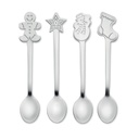 Set: 4 cucchiai da tè natalizi