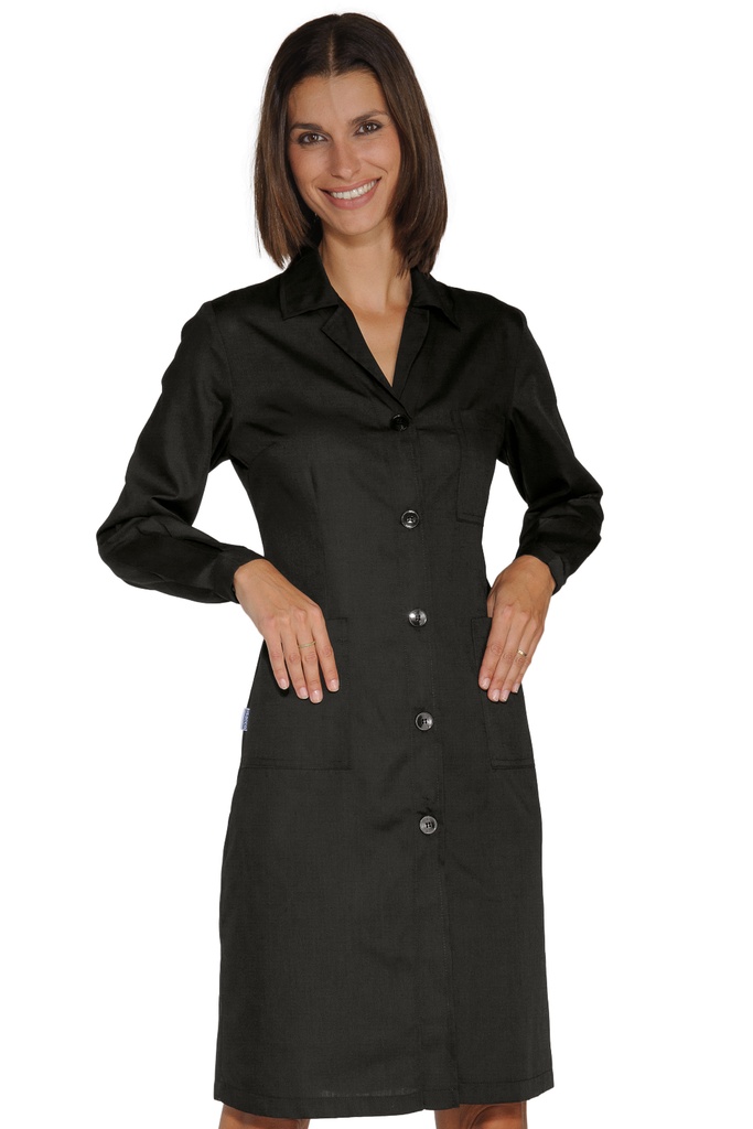 Camice Donna -con ricamo  Manica Lunga - 65% Poliestere 35% Cotone