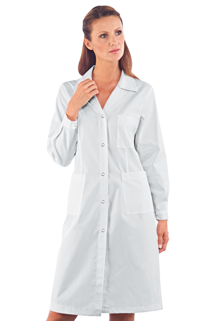 Camice Donna Bottoni a pressione- Isacco - Manica Lunga - 100% Cotone