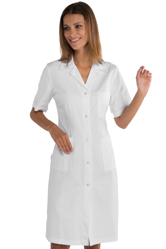 Camice Donna Bottoni a pressione- Isacco - Mezza Manica - 100% Cotone