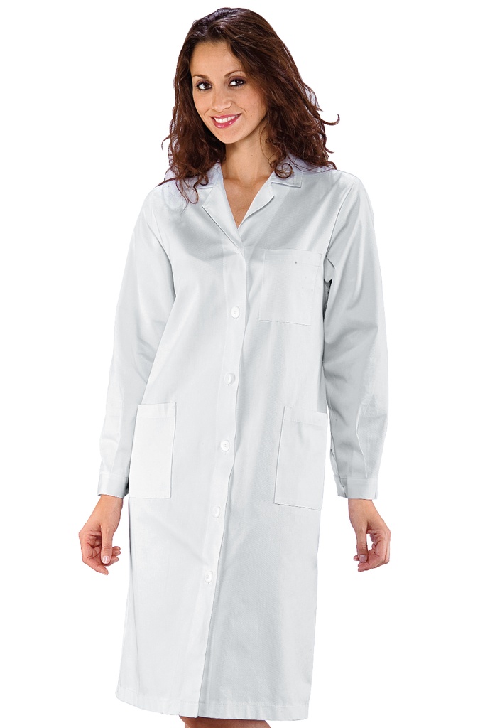 Camice Amburgo Bianco - Manica Lunga - 100% Cotone