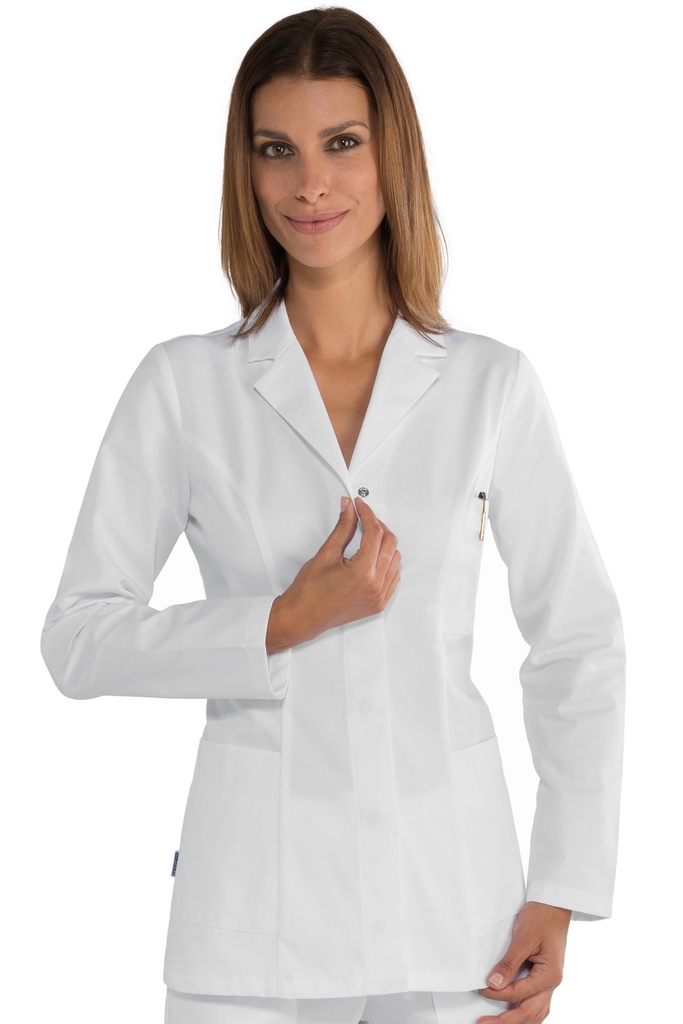 Casacca Coimbra SLIM Bianco - Manica Lunga - 100% Cotone