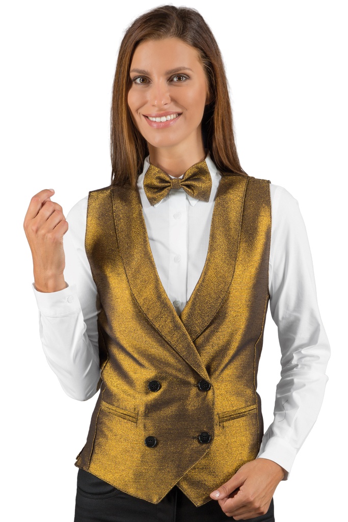 Gilet Unisex Doppiopetto - 94% Poliestere 6% Metallic